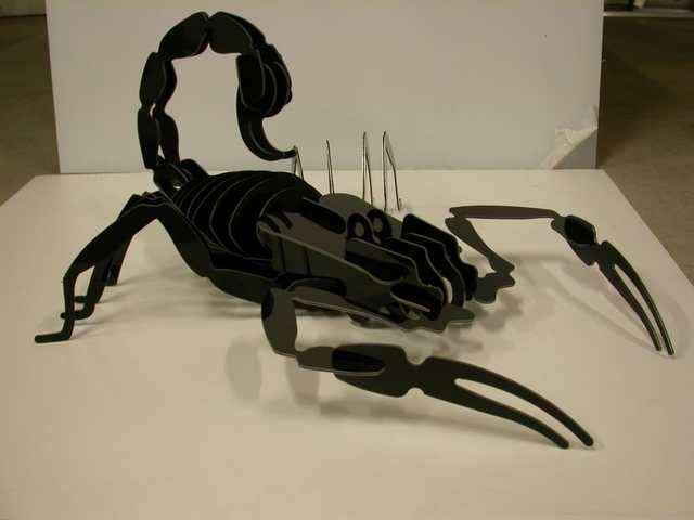 Deko Skorpion 3D-Steckmodell aus Alu-Dibond ( 85 cm )